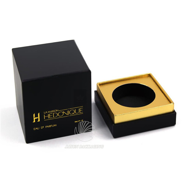 Newest gift candle packaging box with custom perfectly gold foil