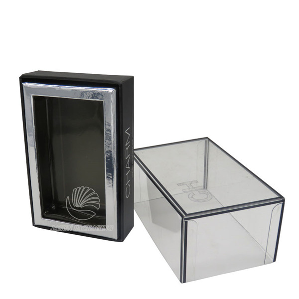 clear plastic lid cardboard set up box