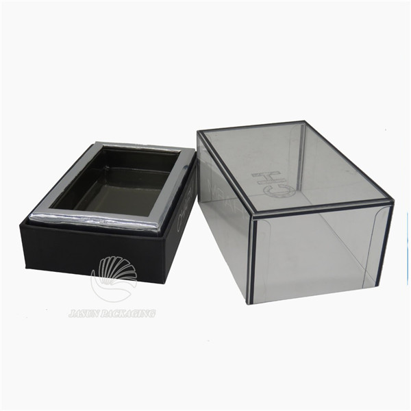 clear plastic lid cardboard set up box