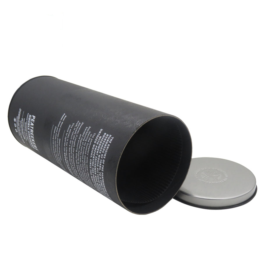 Black Fancy Whisky Tube Packaging Round Box