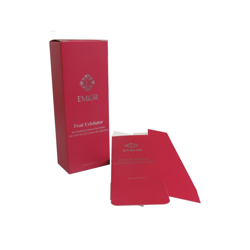 Square shape red rigid paper gift clamshell