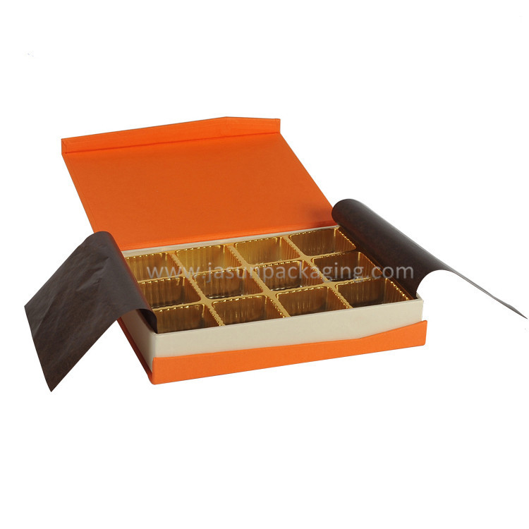 High end chocolate cardboard paper one piece box