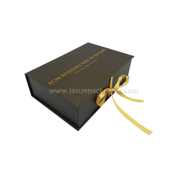 Custom logo magnetic chocolate boxes with ribbon