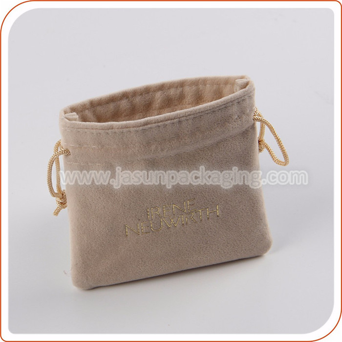 custom jewelry velvet cotton pouch drawstring bag title=