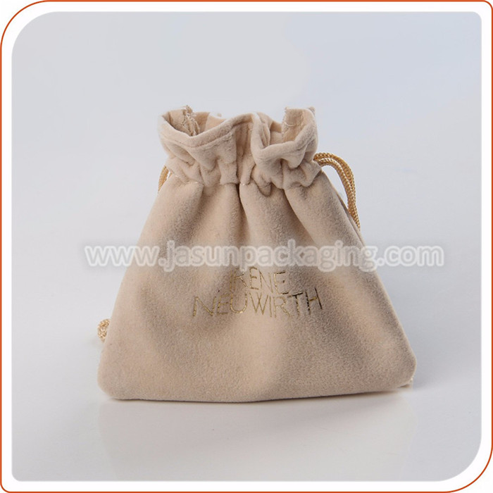 custom jewelry velvet cotton pouch drawstring bag
